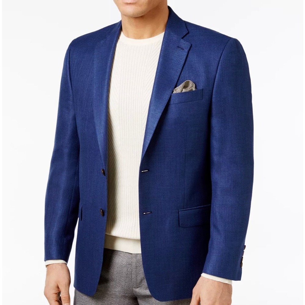 Lauren Ralph Lauren Bright Navy UltraFlex Sport Coat; Size: 40L